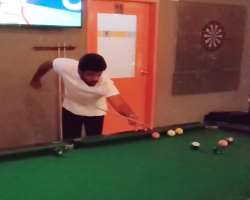 He loves to play snooker in his free time.